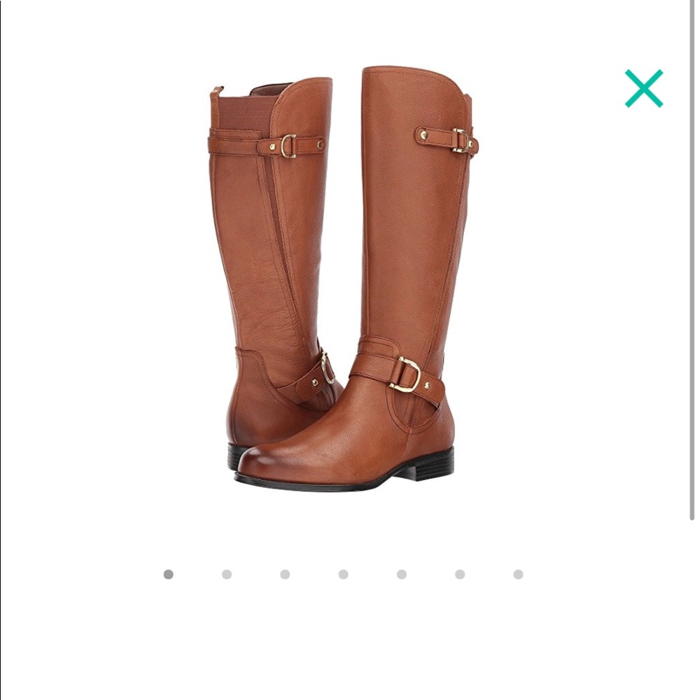Naturalizer jenelle brown leather riding boots